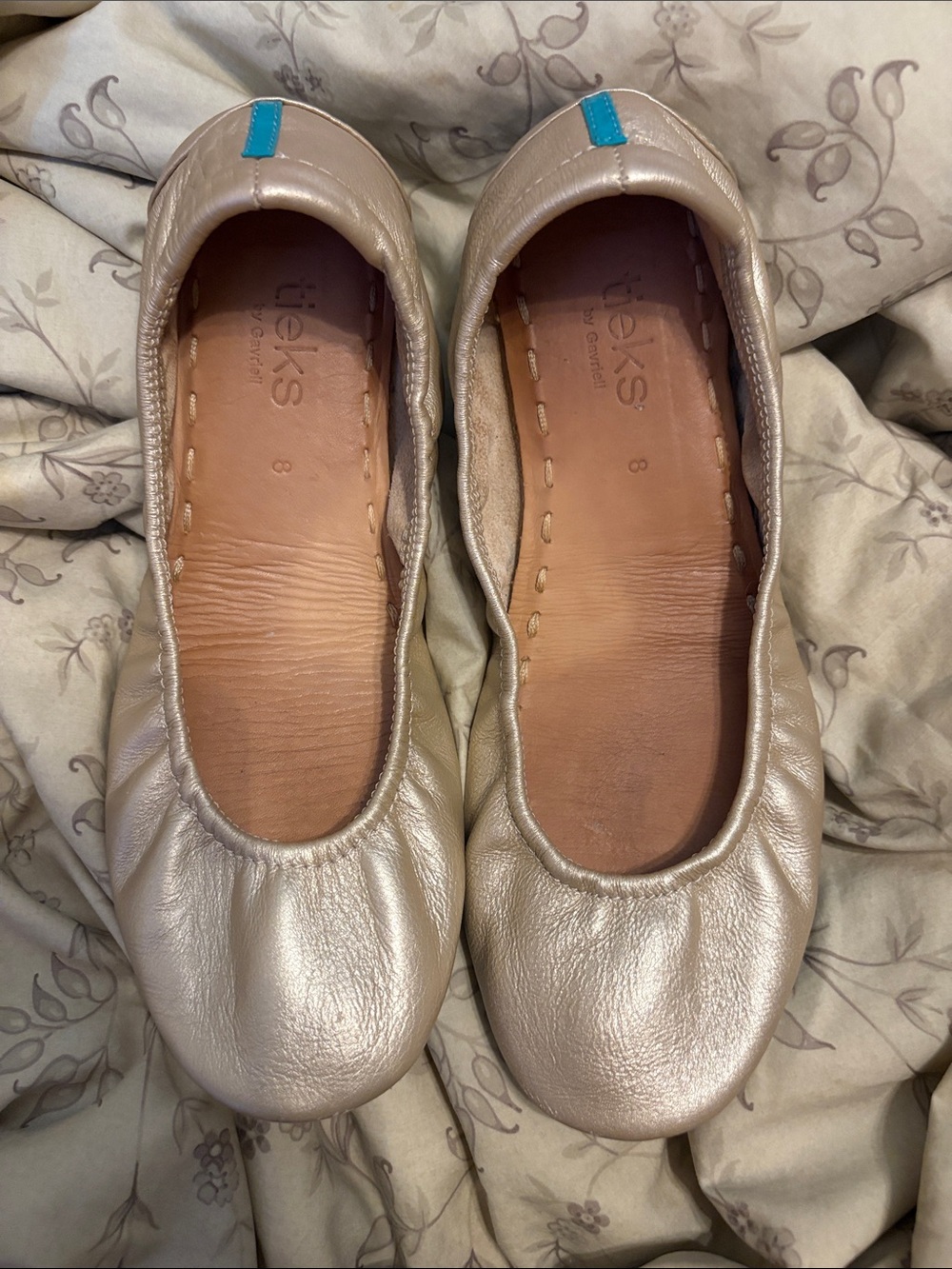 Tieks Metallic Champagne Ballet Flats